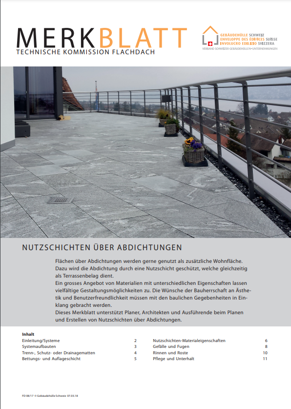 Nutzschichten über Abdichtungen FD