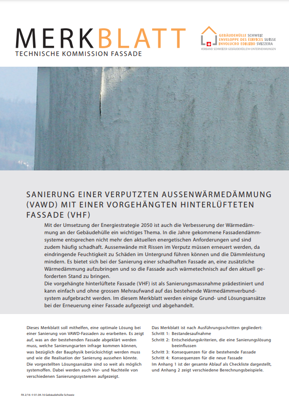 Sanierung mit Vorgehängter Fassade